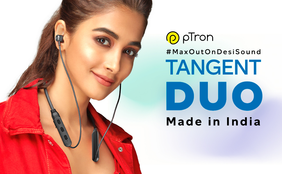 PTron Tangent Duo Bluetooth 5.2 Wireless in Ear Headphones-Stumbit Electronics